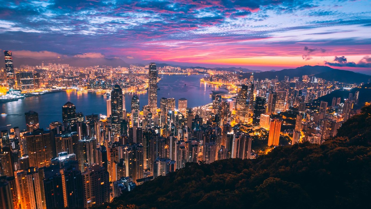 香港维多利亚港夜景